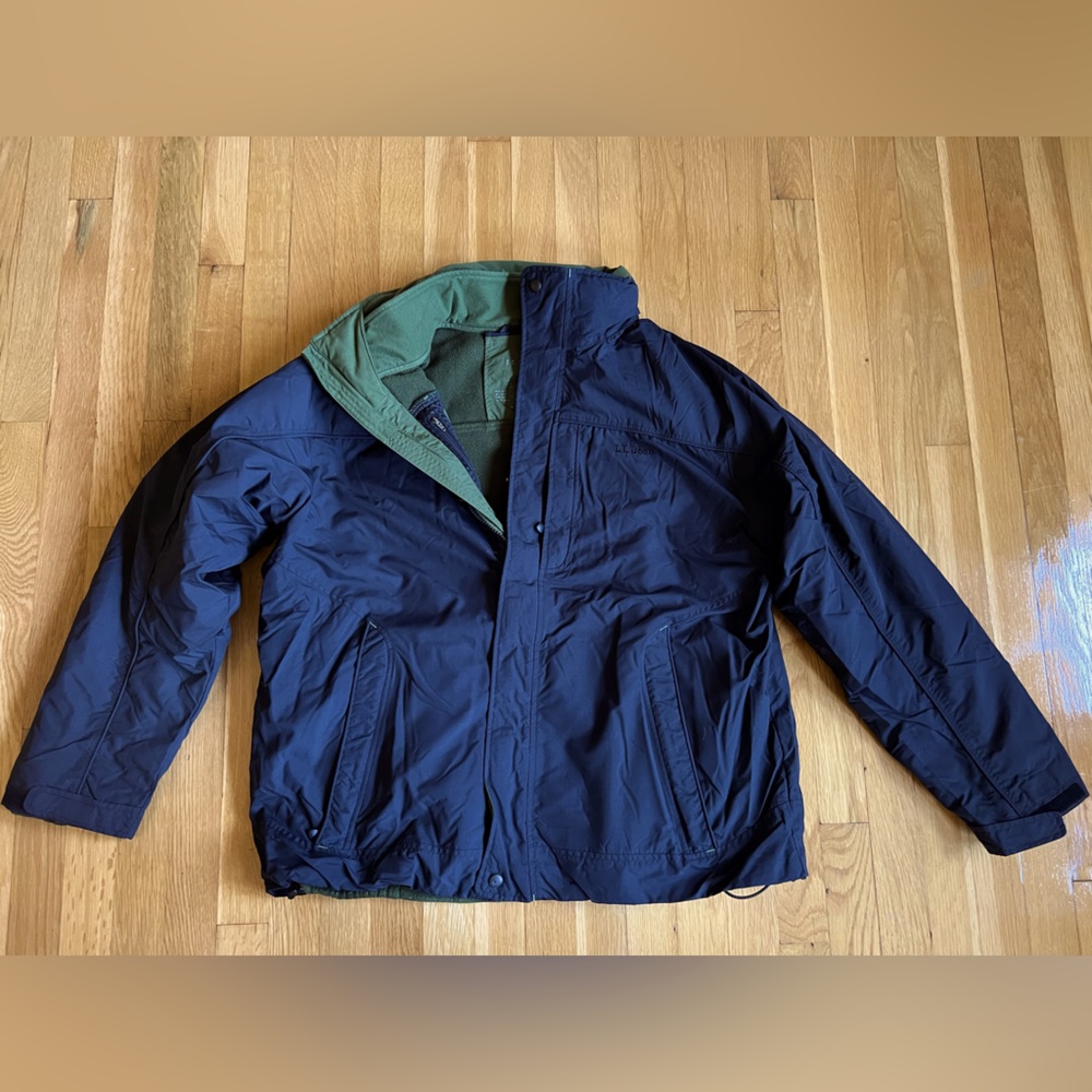 LL Bean winter jacket. Waterproof shell with fleece liner.